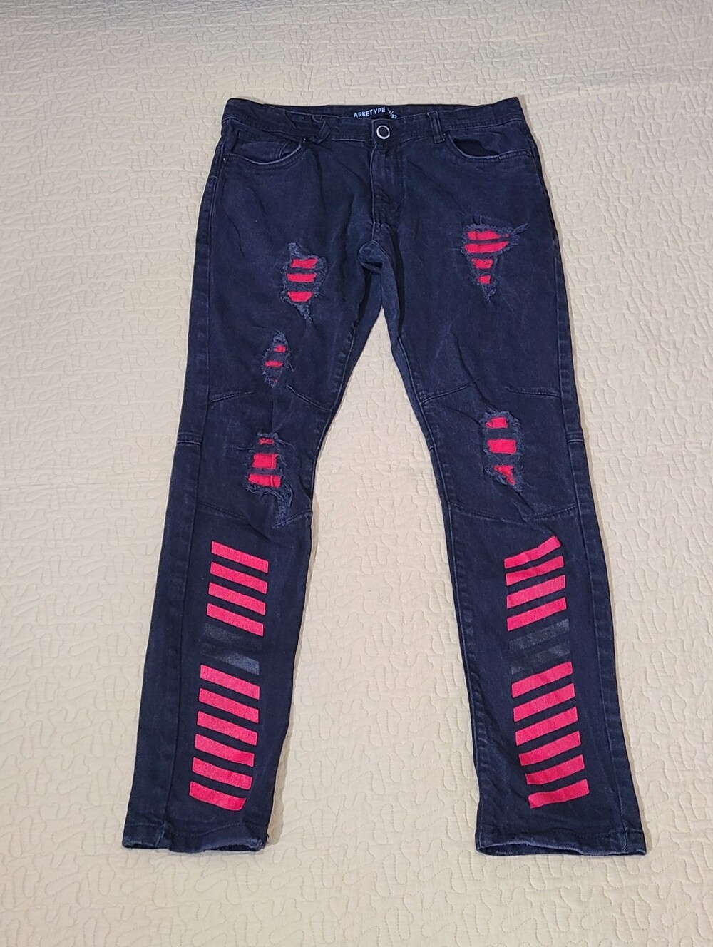 Arketype distressed denim skinny jeans size 32